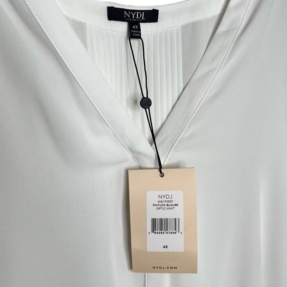 New Women’s NYDJ Pintuck Blouse Size 4X